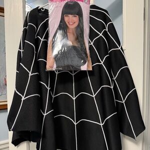 Spider Web Costume with Wig included, NWOT